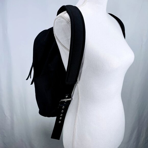 Giuseppe Zanotti Randy Technical Black + Silver Leather + Canvas Bag Backpack - Picture 16 of 16